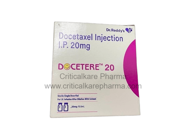 Docetere Docetaxel 20mg Injection Vial 1's
