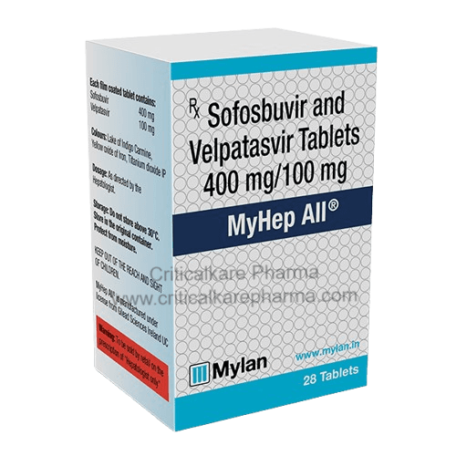 Myhep ALL Sofosbuvir 400mg Velpatasvir 100mg Tablets 28's