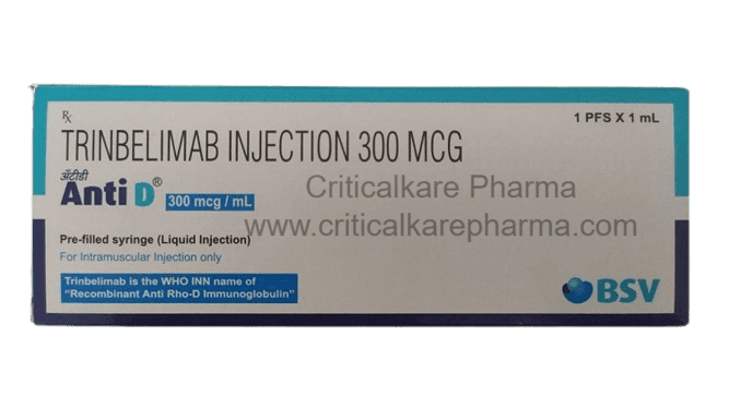 Anti D Anti Rh D Immunoglobulin (Trinbelimab) 300mcg PFS 1's