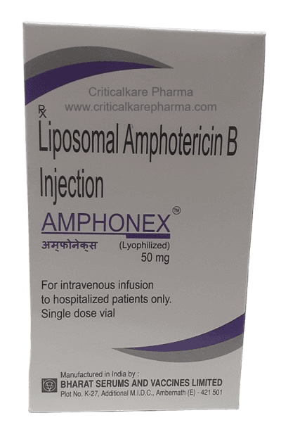 Amphonex Liposomal Amphotericin B 50mg Injection Vial 1's