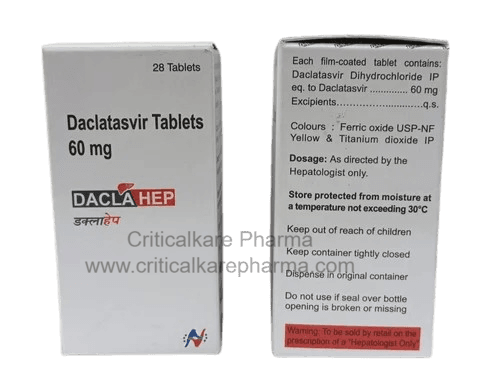 Daclahep Daclatasvir 60mg Tablets 28's