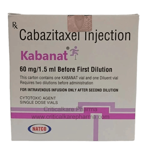 Kabanat Cabazitaxel 60mg Injection Vial 1.5ml 1's