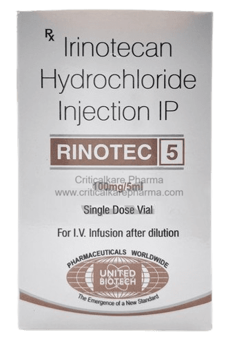 Rinotec Irinotecan hydrochloride trihydrate 100mg Injection 5ml 1's