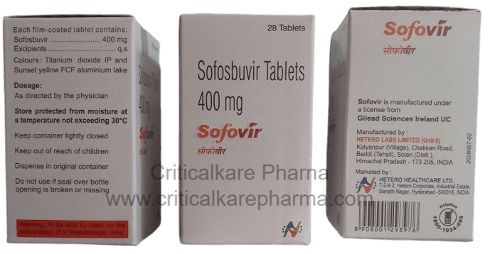 Sofovir Sofosbuvir 400mg Tablets 28's