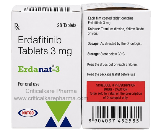 Erdanat Erdafitinib 3mg Tablets 28's