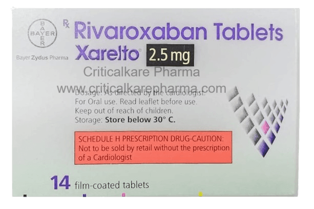 Xarelto Rivaroxaban 2.5mg Tablet 14's