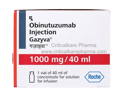 Gazyva Obinutuzumab 1000mg Injection Vial 40ml 1's