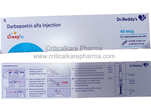 Cresp Darbepoetin Alfa 40mcg Injection PFS 1's