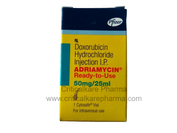 Adriamycin Doxorubicin 50mg Injection Vial 25ml 1's