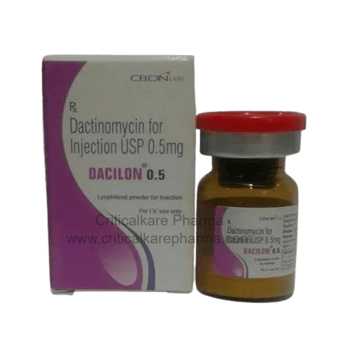 Dacilon Dactinomycin 0.5mg Injection Vial 1's