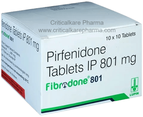 Fibrodone Pirfenidone 801mg Tablets 10's