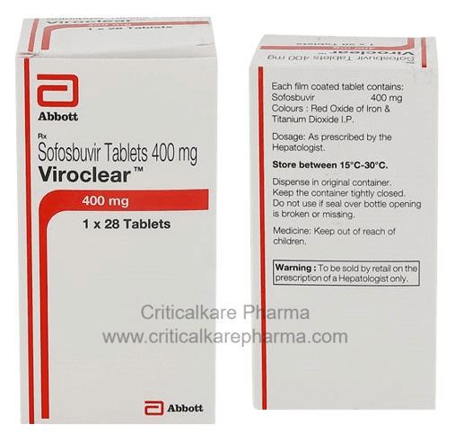 Viroclear Sofosbuvir 400mg Tablets 28's