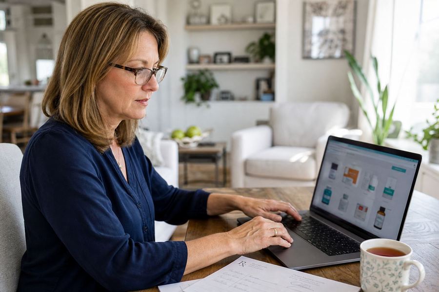 Patient placing an oncology medicine order at home