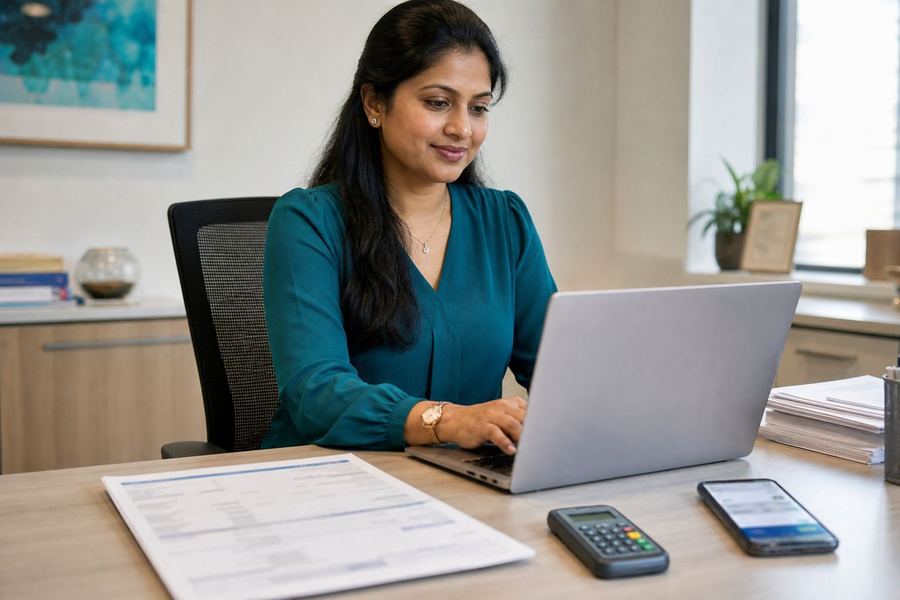 Coordinator sending official payment instructions