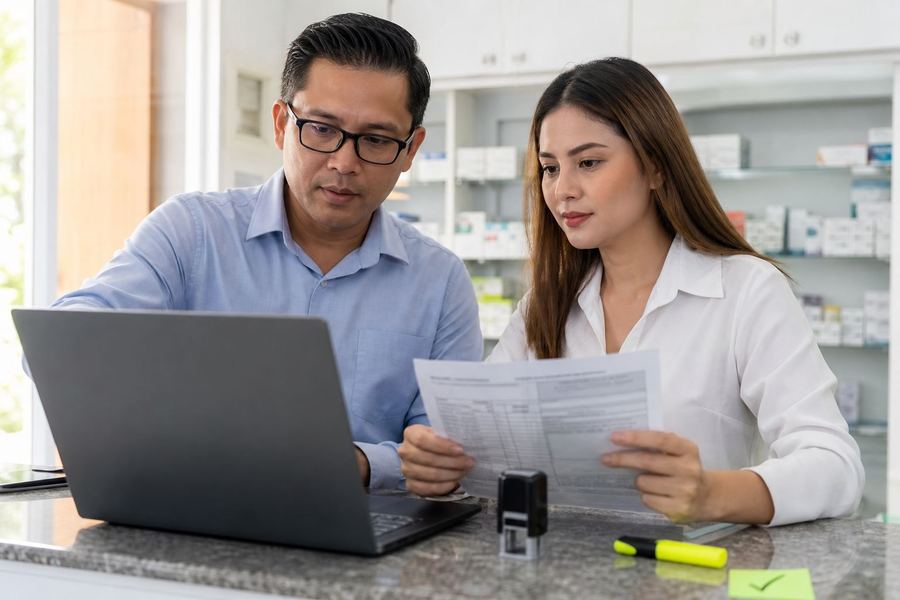 Accounts team matching a bank transfer to the invoice