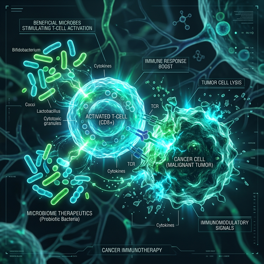 Microbiome Therapeutics Modulating Gut Flora to Enhance Cancer Immunotherapy